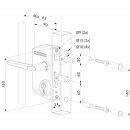 Industrieschloss // 4040 (40-60 mm Profile) // Anthrazit RAL7016