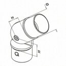Q-Railing Rohrverbinder (-90° bis + 90°), Rohr...