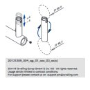 Q-Railing V4A Handlaufstütze, verstellbar für Glasmontage, Handlauf Ø42,4 & 48,3 mm